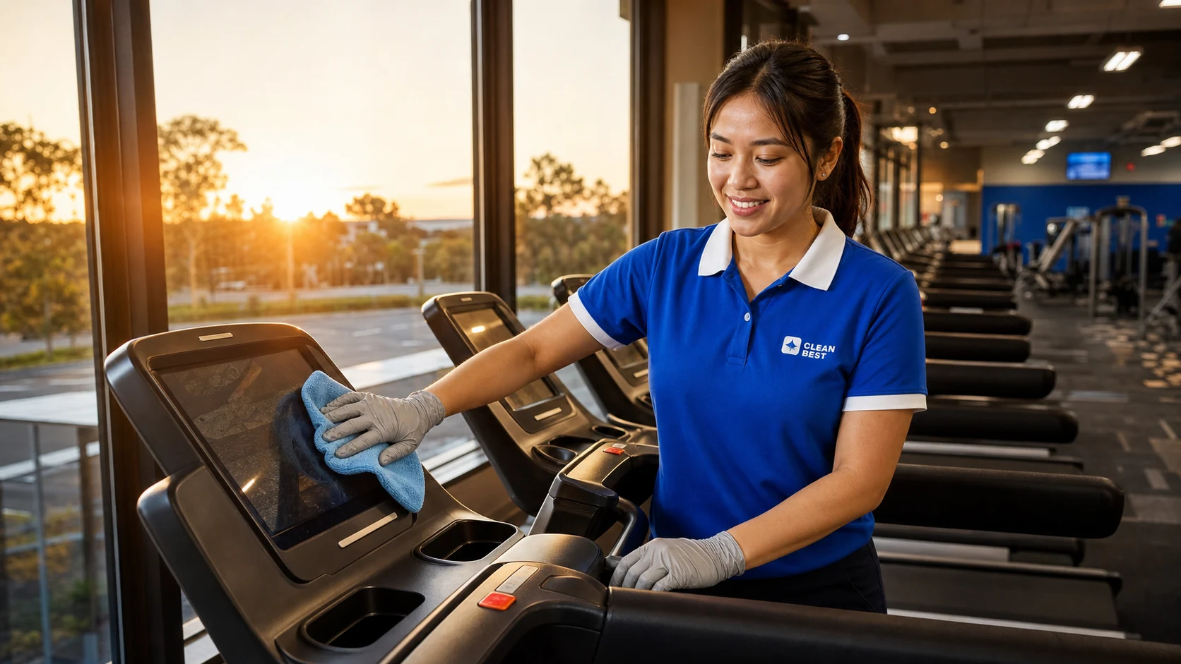 Clean Best cleaner sanitising strength equipment in a fitness club in Sydney NSW